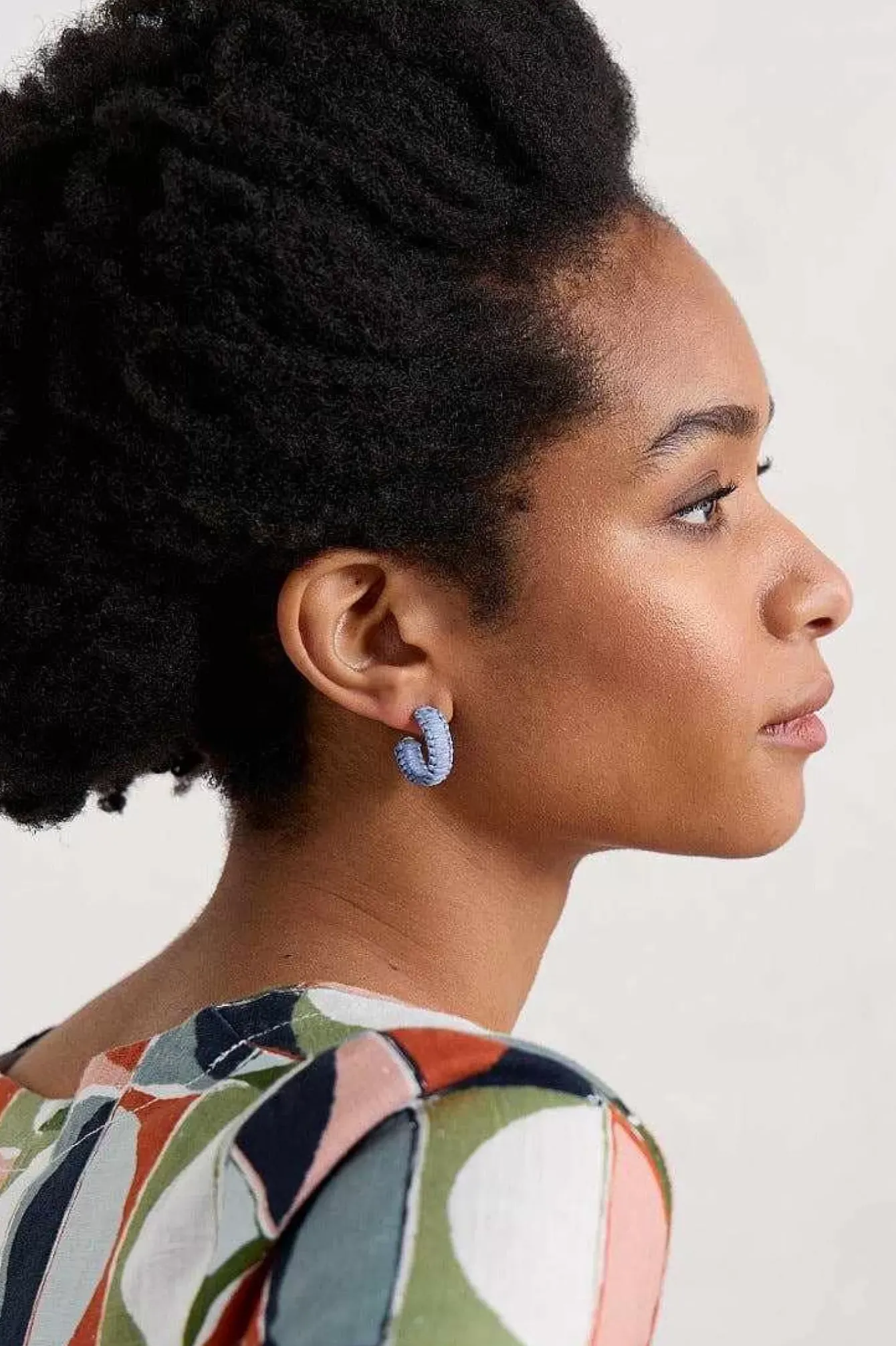Seasalt Cornwall Jewellery<Petrel Hoop Raffia Hoop Earrings Agapanthus