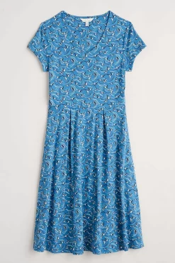 Seasalt Cornwall Dresses<Pier View Jersey Dress River Birds Sailboats