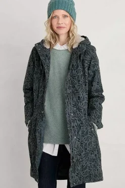 Seasalt Cornwall Coats & Jackets<Plant Hunter Waterproof Coat Folk Meadow Nickel
