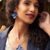 Seasalt Cornwall Jewellery<Pollinator Flower Stud Earrings Lunaria Blue Jay