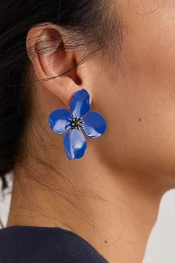 Seasalt Cornwall Jewellery<Pollinator Flower Stud Earrings Lunaria Blue Jay