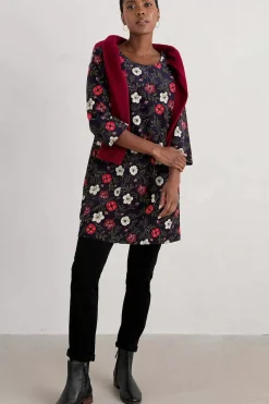 Seasalt Cornwall Tunics<Port Gaverne Needlecord Tunic Floral Cascade Maritime