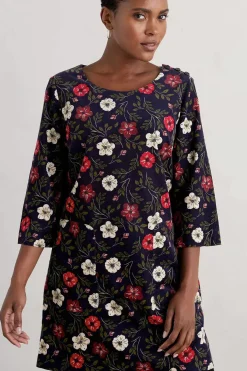 Seasalt Cornwall Tunics<Port Gaverne Needlecord Tunic Floral Cascade Maritime