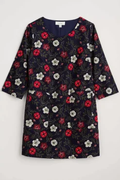 Seasalt Cornwall Tunics<Port Gaverne Needlecord Tunic Floral Cascade Maritime