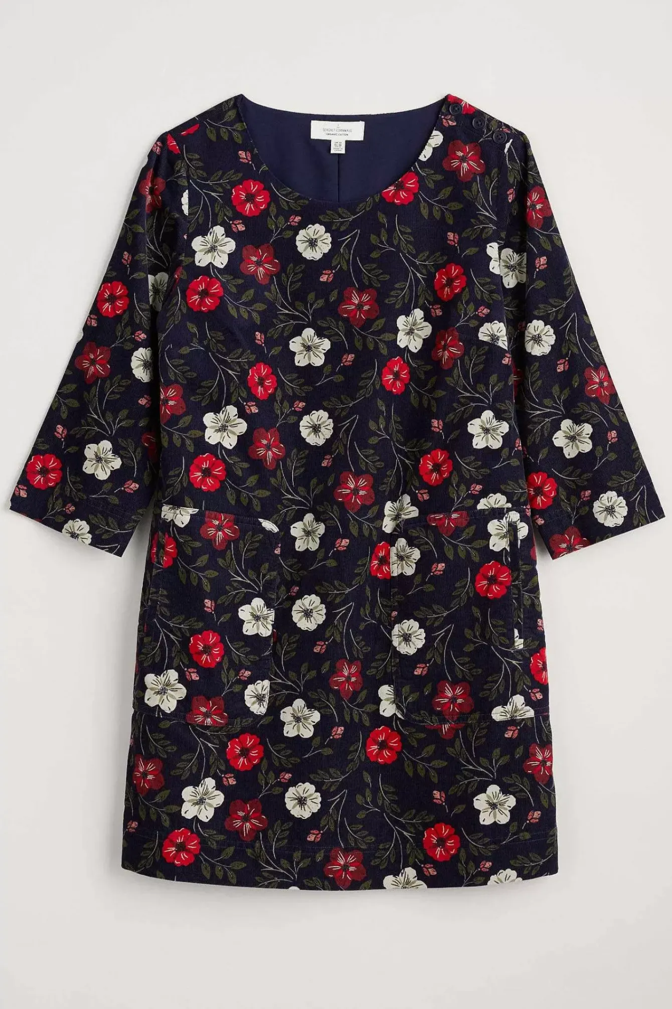 Seasalt Cornwall Tunics<Port Gaverne Needlecord Tunic Floral Cascade Maritime
