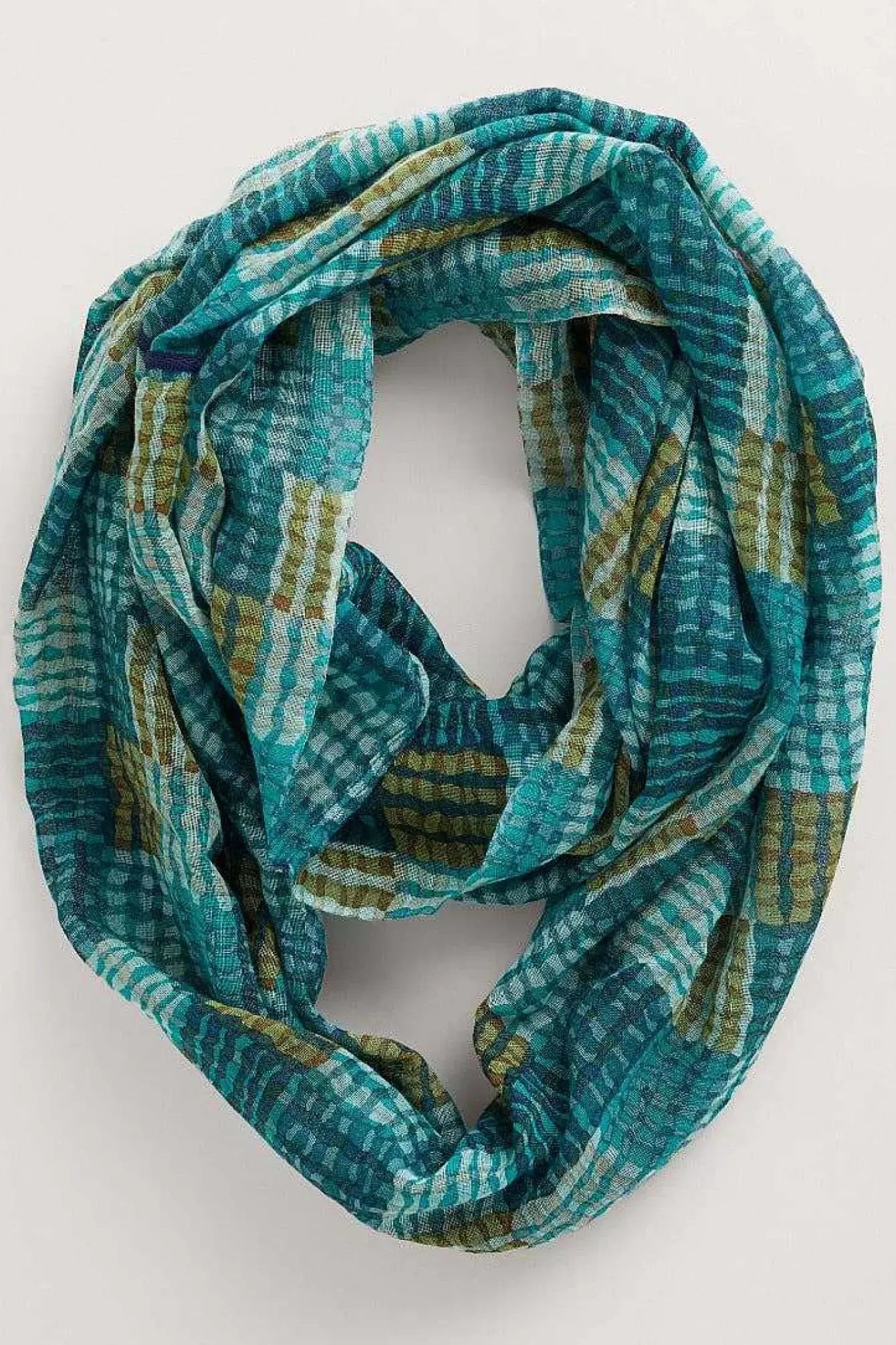 Seasalt Cornwall Scarves & Shawls<Pretty Circle Scarf Wetland Check Wreckage