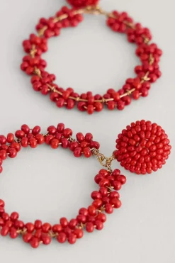 Seasalt Cornwall Jewellery<Redpoll Beaded Circle Earrings Crab Shell