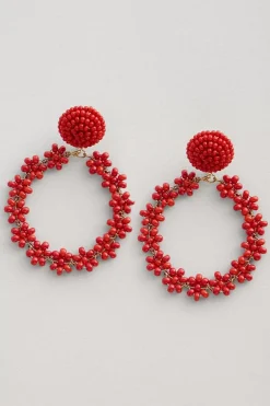 Seasalt Cornwall Jewellery<Redpoll Beaded Circle Earrings Crab Shell