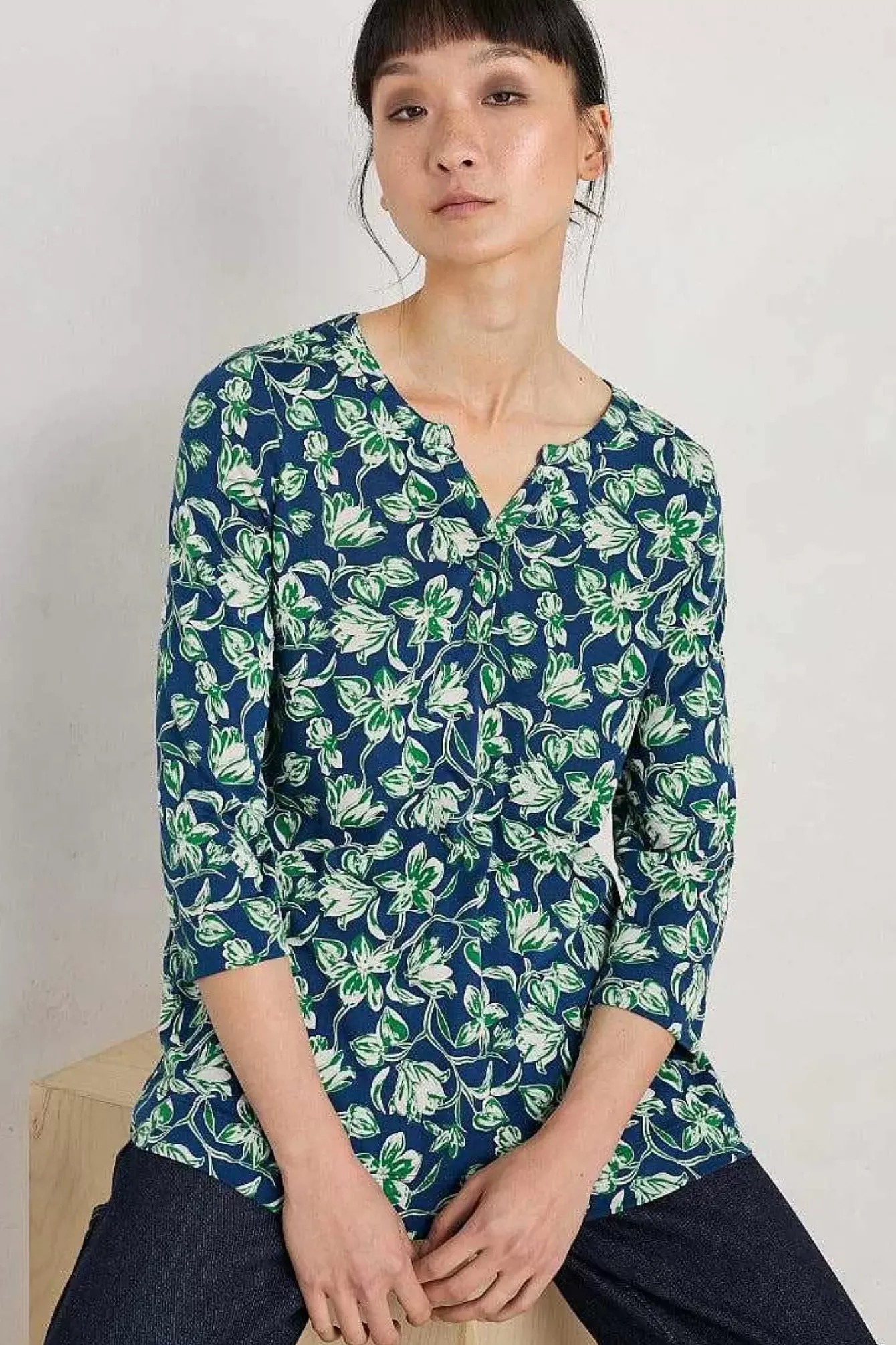 Seasalt Cornwall Tops<Risso Jersey Top Cyclamen Marine