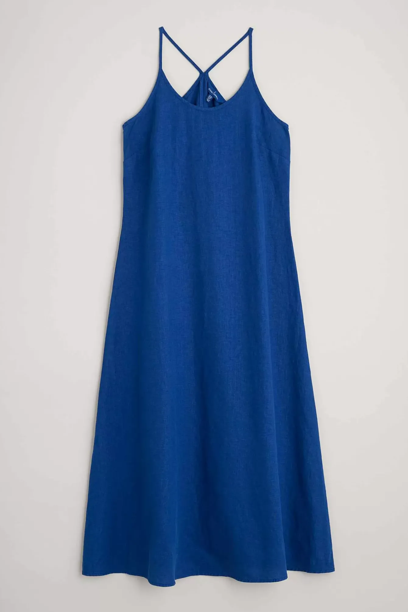 Seasalt Cornwall Dresses<River Fowey Sleeveless Linen Dress Bright Marine