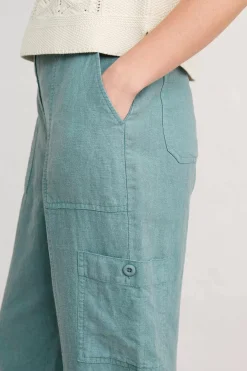 Seasalt Cornwall Trousers & Shorts<Rock Pipit Linen Trousers Watercress