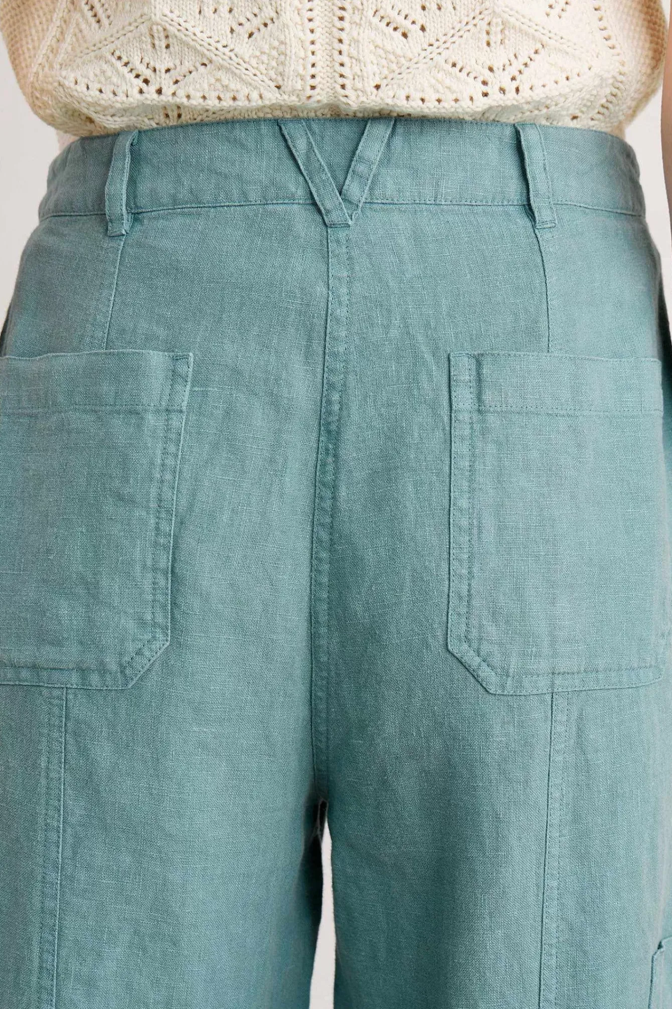 Seasalt Cornwall Trousers & Shorts<Rock Pipit Linen Trousers Watercress