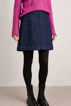 Seasalt Cornwall Skirts<Rolling Sands Denim Skirt Dark Rinse Wash