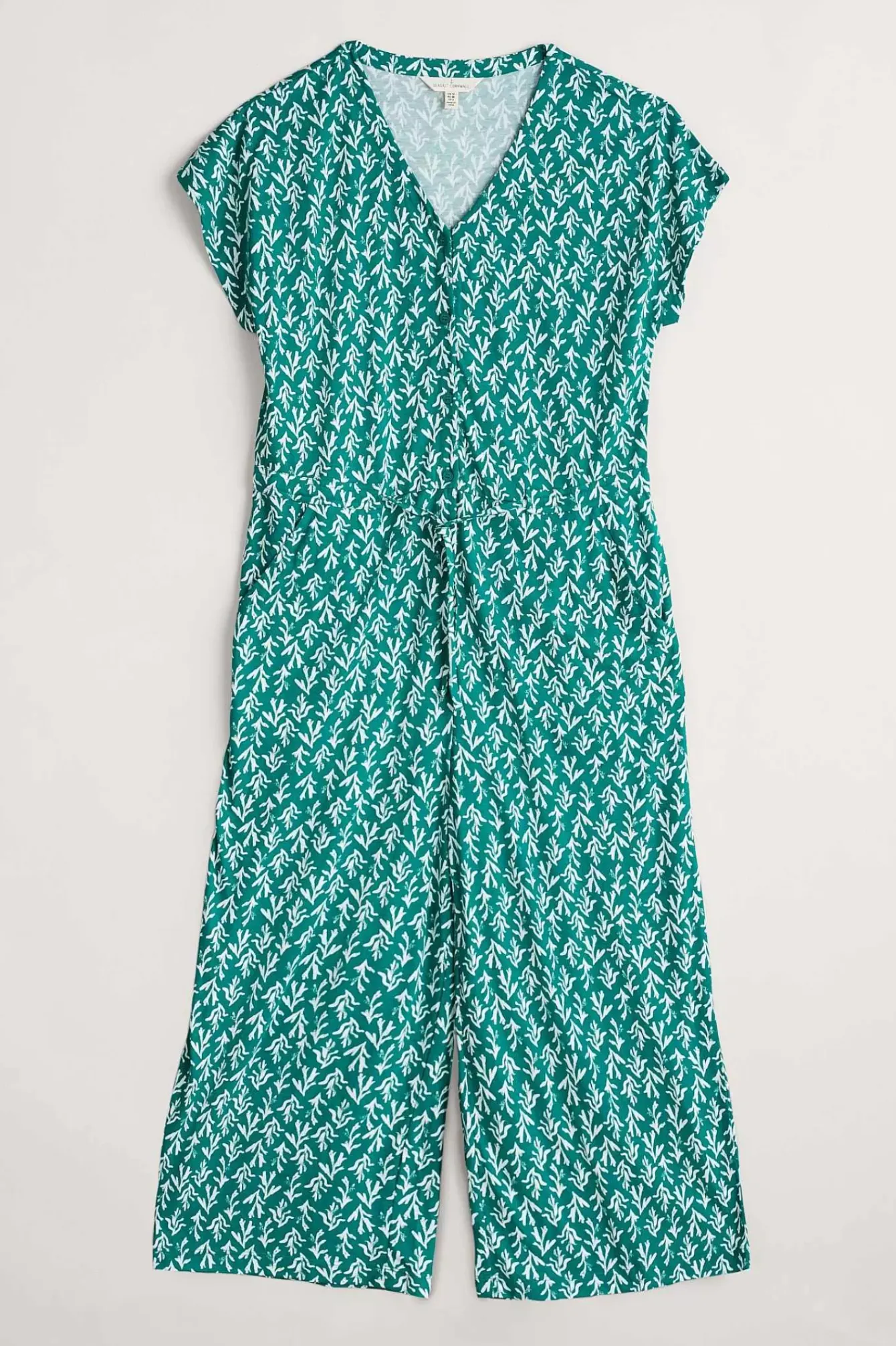 Seasalt Cornwall Dresses<Rose Trellis Wide Leg Jumpsuit Kelp Stamp Helford