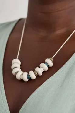 Seasalt Cornwall Jewellery<Rushes Beaded Necklace Gooseberry Chalk
