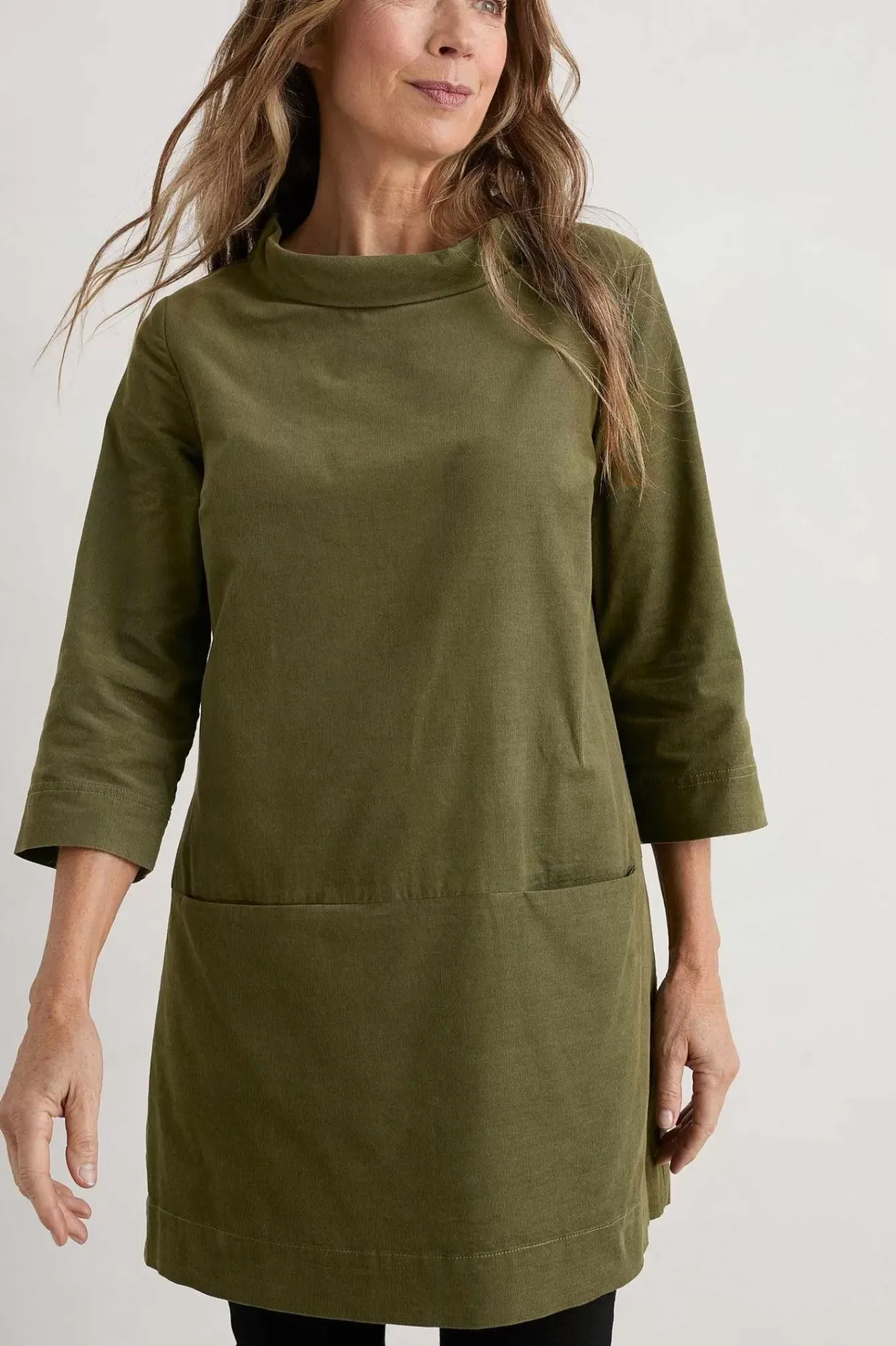 Seasalt Cornwall Tunics<Sail By The Stars Needlecord Tunic Light Olive