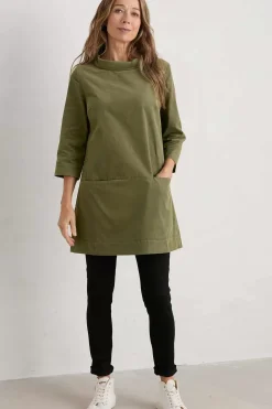 Seasalt Cornwall Tunics<Sail By The Stars Needlecord Tunic Light Olive