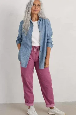 Seasalt Cornwall Tops<Sailmaker Chambray Shirt Mid Wash Sand