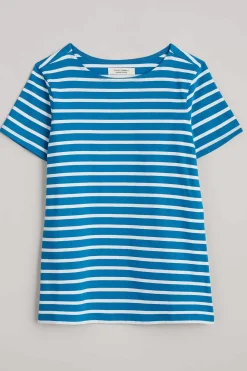 Seasalt Cornwall Tops<Sailor T-Shirt (Gots) Breton Sailboats Chalk