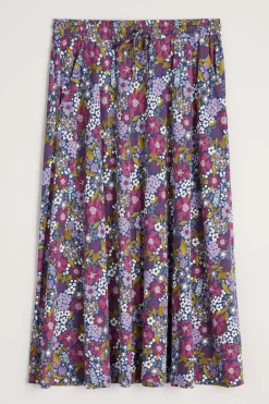 Seasalt Cornwall Skirts<Script Editor Midi Skirt Dense Floral Squall