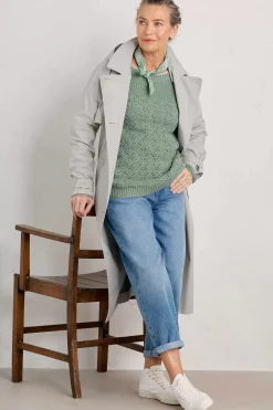 Seasalt Cornwall Knitwear<Sea Bird Organic Cotton Jumper Rosemary