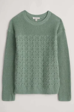 Seasalt Cornwall Knitwear<Sea Bird Organic Cotton Jumper Rosemary