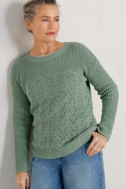 Seasalt Cornwall Knitwear<Sea Bird Organic Cotton Jumper Rosemary