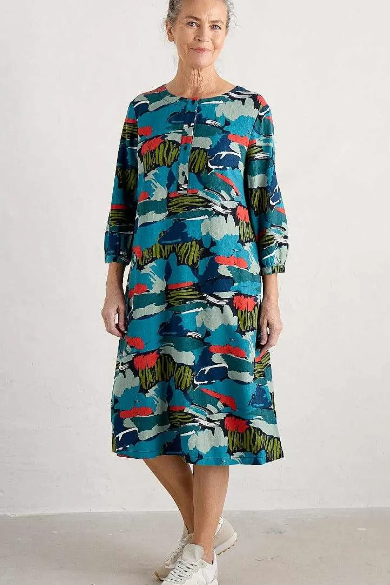 Seasalt Cornwall Dresses<Sea Call A-Line Dress Painted Marsh Maritime