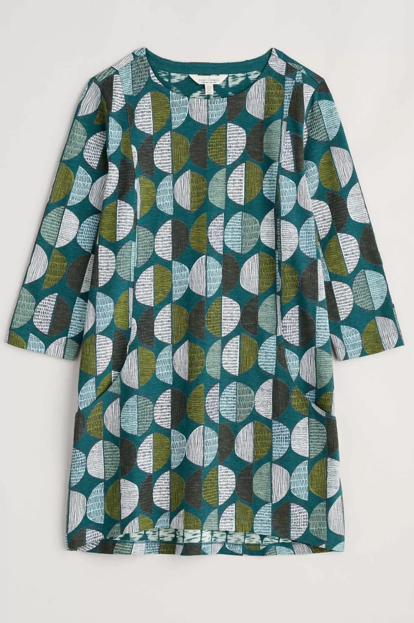Seasalt Cornwall Tunics<Shore Foraging Printed Tunic (Gots) Circle Markings Seaway