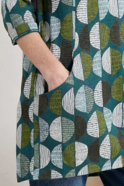 Seasalt Cornwall Tunics<Shore Foraging Printed Tunic (Gots) Circle Markings Seaway