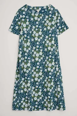 Seasalt Cornwall Dresses<Short-Sleeved Pipers Dress Thrift Bouquet Light Squid