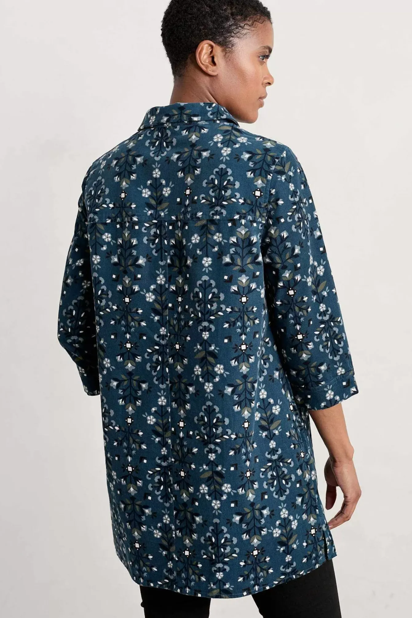 Seasalt Cornwall Tunics<Sky Sketch Needlecord Tunic Floral Blanket Dark Lugger