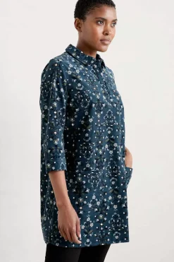 Seasalt Cornwall Tunics<Sky Sketch Needlecord Tunic Floral Blanket Dark Lugger