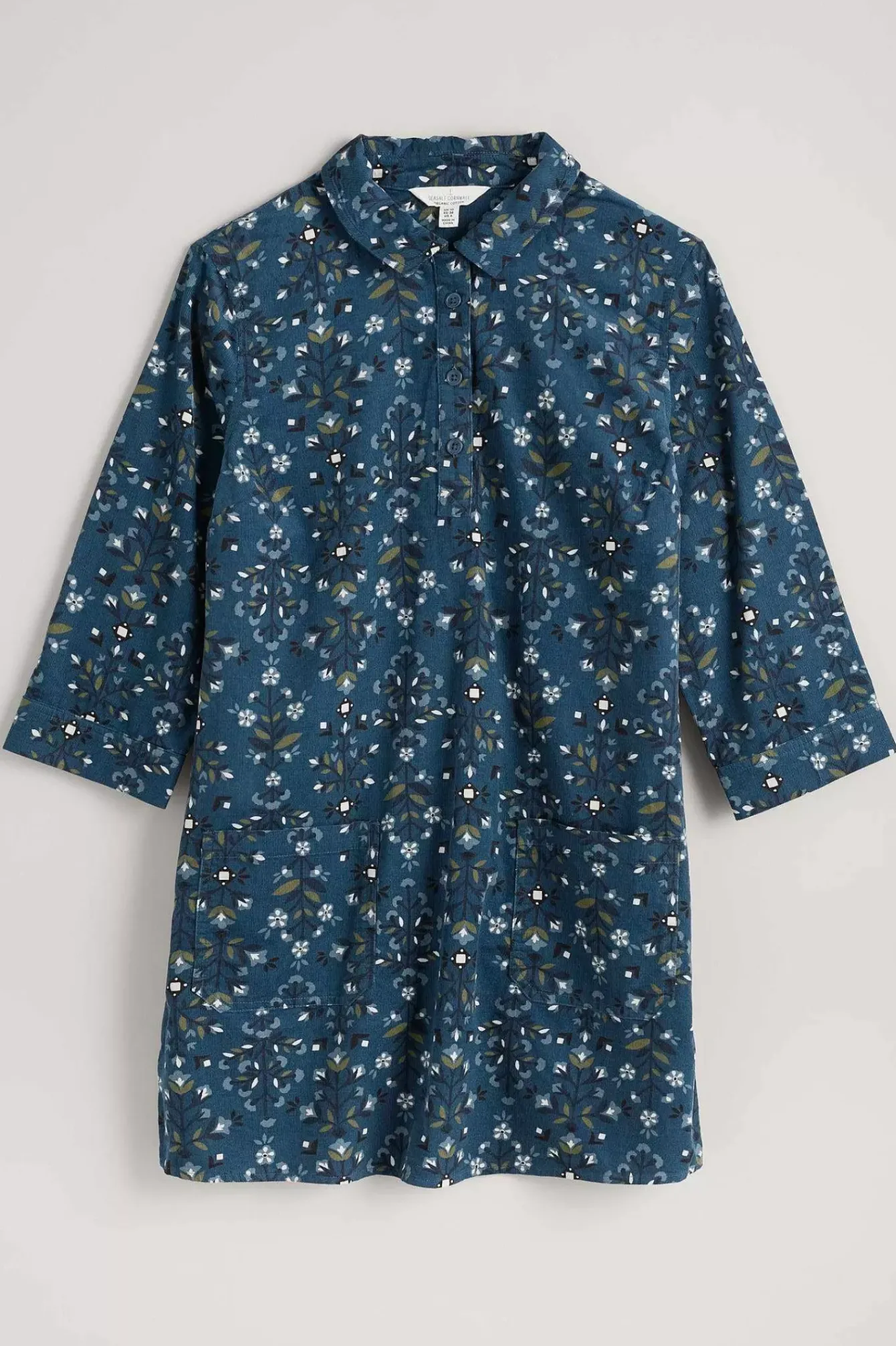 Seasalt Cornwall Tunics<Sky Sketch Needlecord Tunic Floral Blanket Dark Lugger
