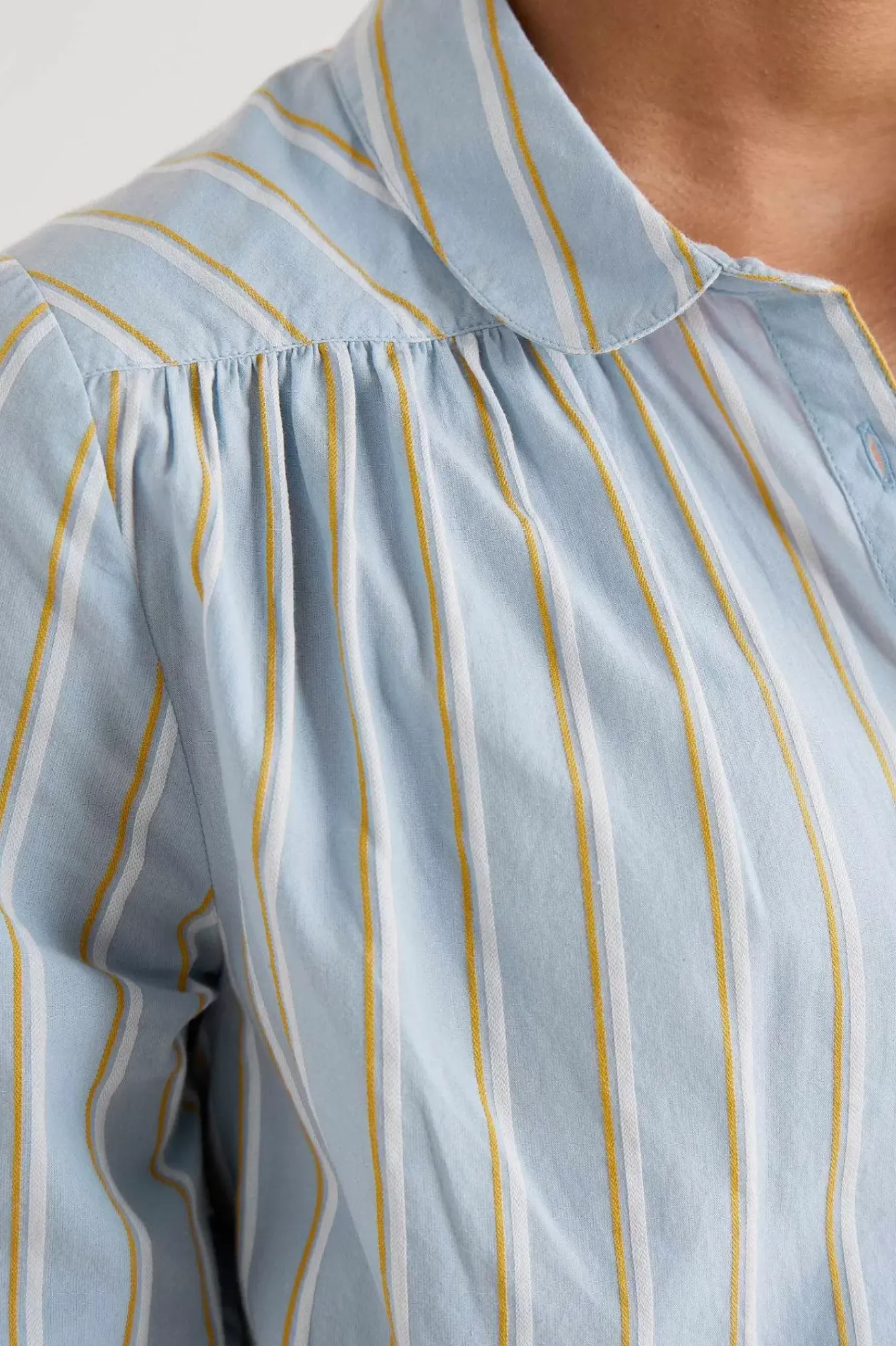 Seasalt Cornwall Tops<Spiral Flight Striped Shirt (Gots) Cornflower Blue Fog