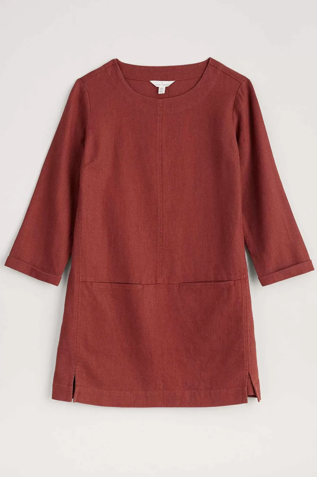Seasalt Cornwall Tunics<St Agnes Clay Ramie-Blend Tunic Burgundy