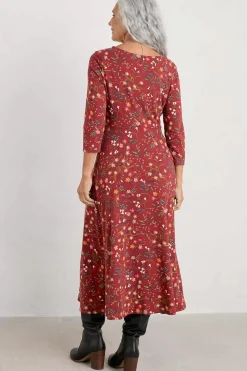 Seasalt Cornwall Dresses<St Martin Jersey Midi Dress Meadow Bloom Jam