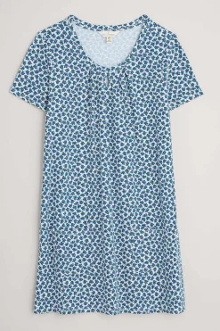 Seasalt Cornwall Tunics<Star Dance Short Sleeve Tunic Seaweed Frond Chalk