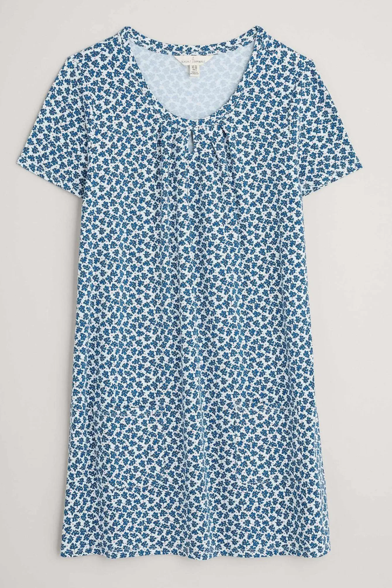 Seasalt Cornwall Tunics<Star Dance Short Sleeve Tunic Seaweed Frond Chalk