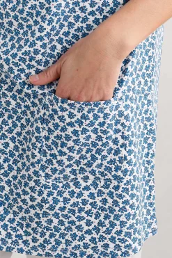 Seasalt Cornwall Tunics<Star Dance Short Sleeve Tunic Seaweed Frond Chalk