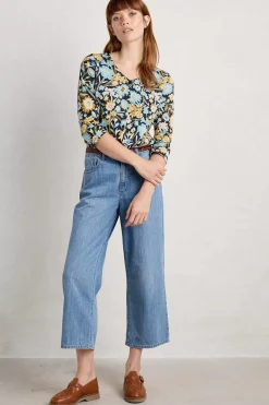 Seasalt Cornwall Tops<Studio Glass 3/4 Sleeve Top Floral Terrain Maritime