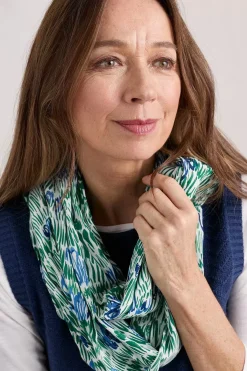 Seasalt Cornwall Scarves & Shawls<Summer Circle Scarf Kelp Forest Chalk