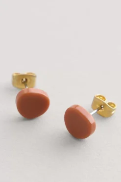 Seasalt Cornwall Jewellery<Talland Smooth Stud Earrings Papaya