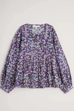Seasalt Cornwall Tops<Thornapple Organic Cotton Shirt (Gots) Heather Fields Verbena