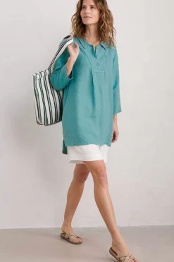 Seasalt Cornwall Tunics<Tide Clock 3/4 Sleeve Tunic Tidepool