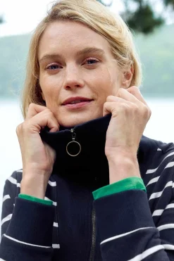 Seasalt Cornwall Tops<Tideline Collared Sweatshirt Amaranthe Maritime Chalk