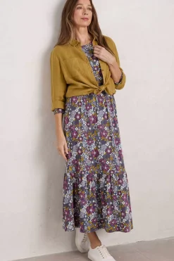 Seasalt Cornwall Dresses<Tor View Jersey Dress Dense Floral Squall