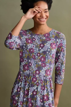 Seasalt Cornwall Dresses<Tor View Jersey Dress Dense Floral Squall