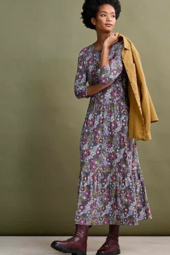 Seasalt Cornwall Dresses<Tor View Jersey Dress Dense Floral Squall