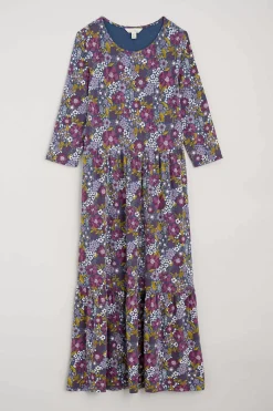 Seasalt Cornwall Dresses<Tor View Jersey Dress Dense Floral Squall